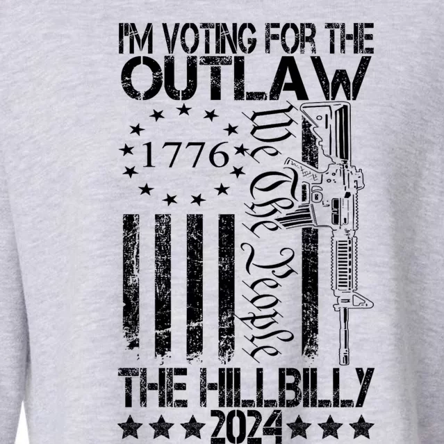 IM Voting For The Outlaw And The Hillbilly 2024 Pro 45 Cropped Pullover Crew