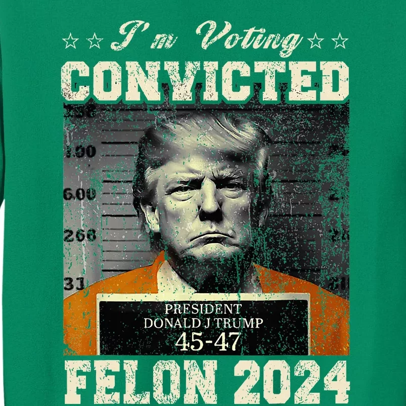 IM Voting For The Convicted Fellon 2024 Us Flag Protrump Sweatshirt