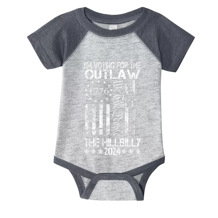 IM Voting For The Outlaw And The Hillbilly 2024 Pro 45 Infant Baby Jersey Bodysuit