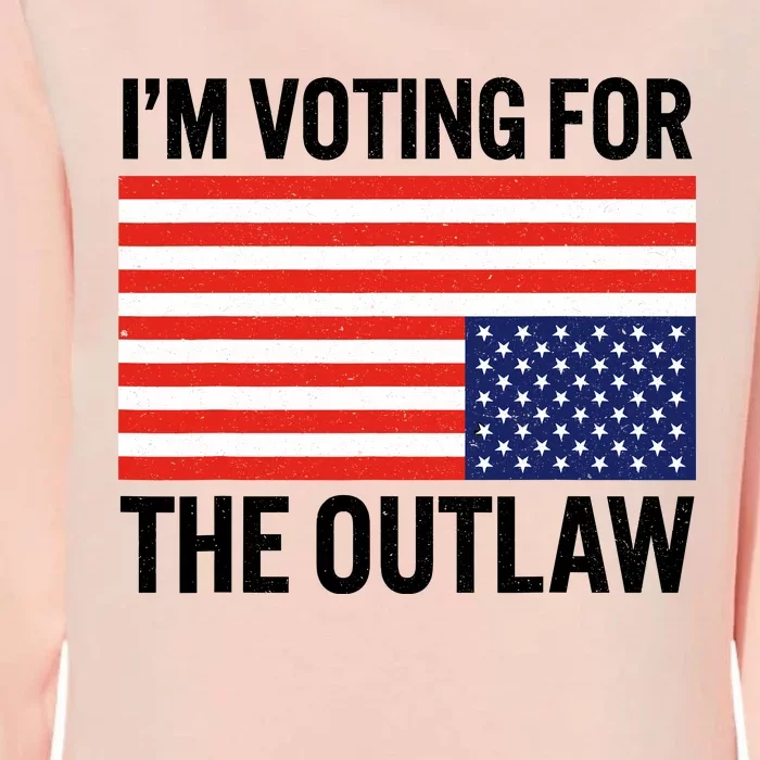 Im Voting For The Outlaw Funny Trump Maga 2024 Womens California Wash Sweatshirt