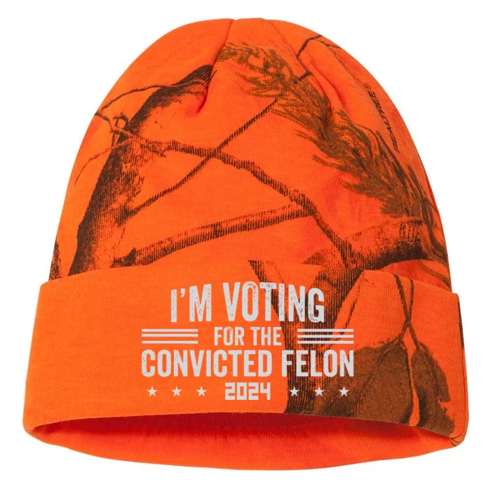 Im Voting For A Felon In 2024 Kati - 12in Camo Beanie