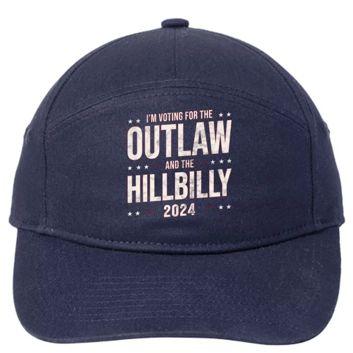 Im Voting For The Outlaw And The Hillbilly 2024 7-Panel Snapback Hat