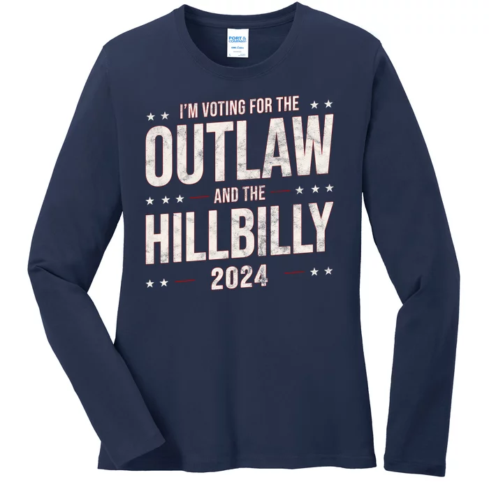 Im Voting For The Outlaw And The Hillbilly 2024 Ladies Long Sleeve Shirt