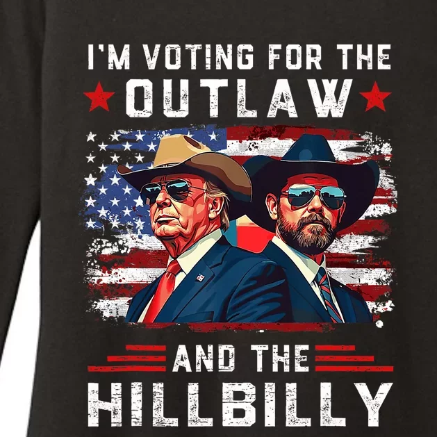 IM Voting For The Outlaw And The Hillbilly Trump Vance 2024 Womens CVC Long Sleeve Shirt