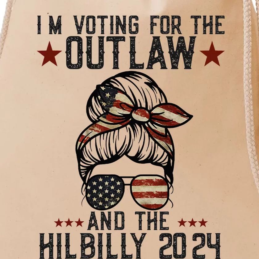 IM Voting For The Outlaw And The Hillbilly 2024 Drawstring Bag