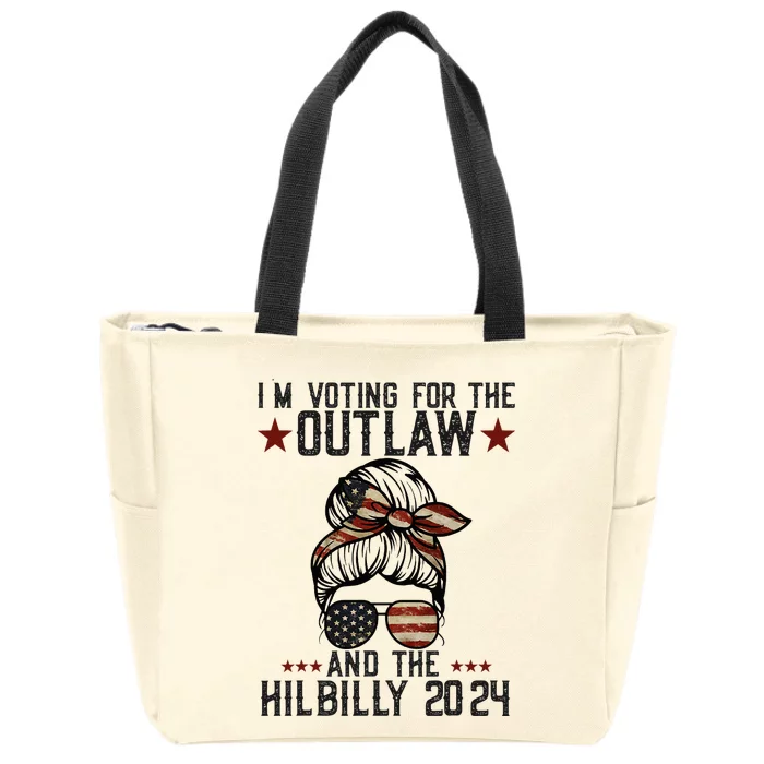 IM Voting For The Outlaw And The Hillbilly 2024 Zip Tote Bag