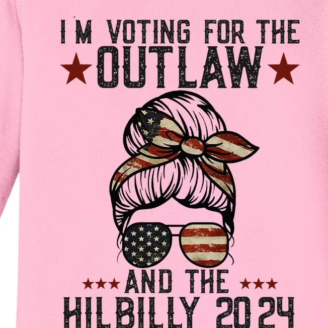 IM Voting For The Outlaw And The Hillbilly 2024 Baby Long Sleeve Bodysuit