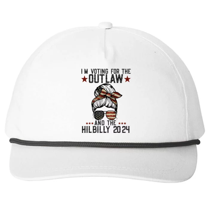 IM Voting For The Outlaw And The Hillbilly 2024 Snapback Five-Panel Rope Hat