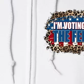 IM Voting For The Felon America Leopard Full Zip Hoodie