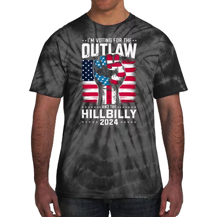 IM Voting For The Outlaw And The Hillbilly 2024 Us Flag Tie-Dye T-Shirt