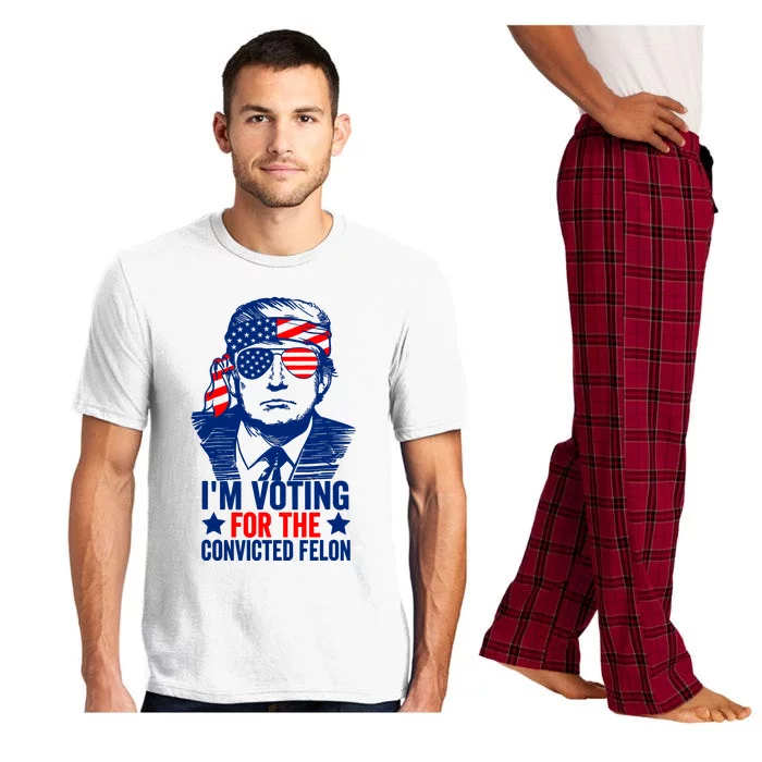 IM Voting For The Convicted Felon 2024 Funny Trump Pajama Set