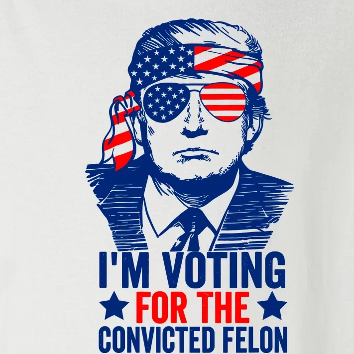 IM Voting For The Convicted Felon 2024 Funny Trump Toddler Long Sleeve Shirt