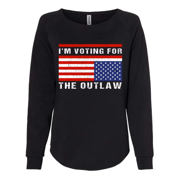 Im Voting For The Outlaw Funny Trump Maga 2024 Womens California Wash Sweatshirt