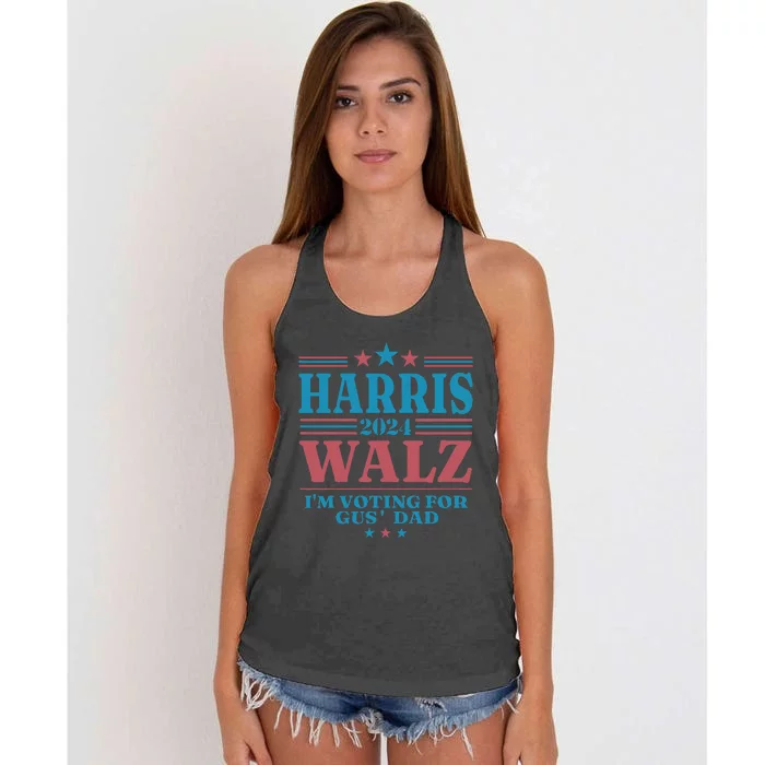 IM Voting For Gus Dad Women's Knotted Racerback Tank