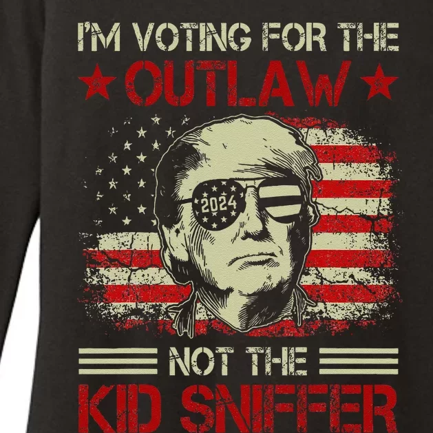 IM Voting For The Outlaw Not The Sniffer Trump 2024 Womens CVC Long Sleeve Shirt