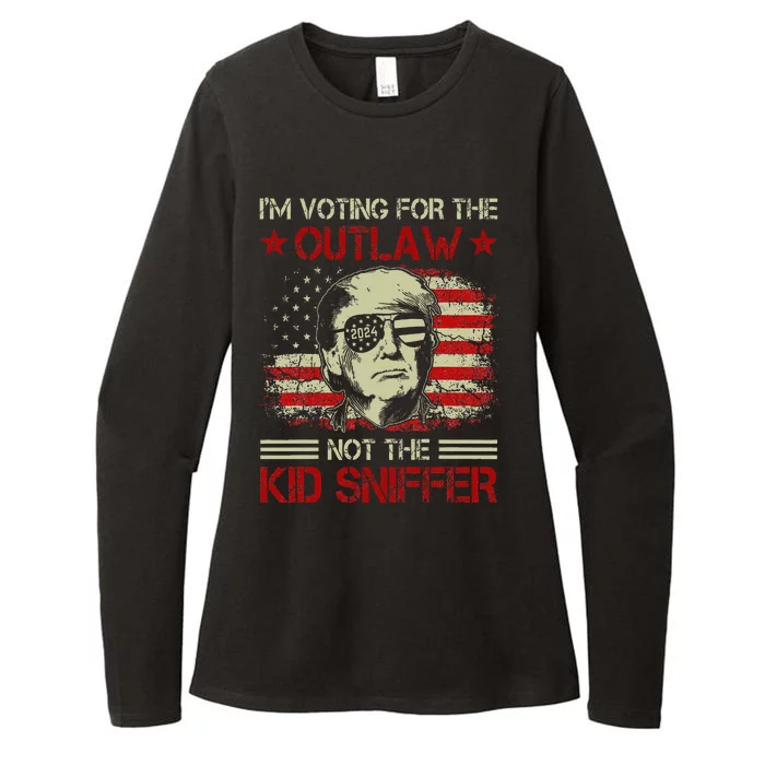 IM Voting For The Outlaw Not The Sniffer Trump 2024 Womens CVC Long Sleeve Shirt