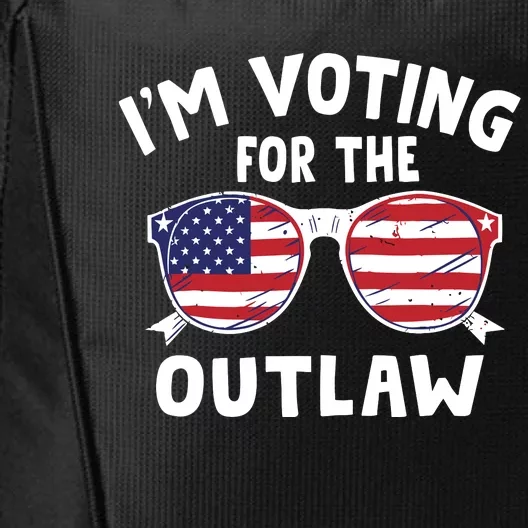 Im Voting For The Outlaw Funny Trump Maga 2024 City Backpack