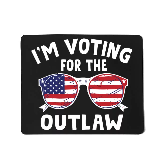 Im Voting For The Outlaw Funny Trump Maga 2024 Mousepad