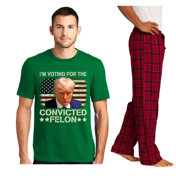 IM Voting For The Convicted Felon 2024 Funny Trump Pajama Set