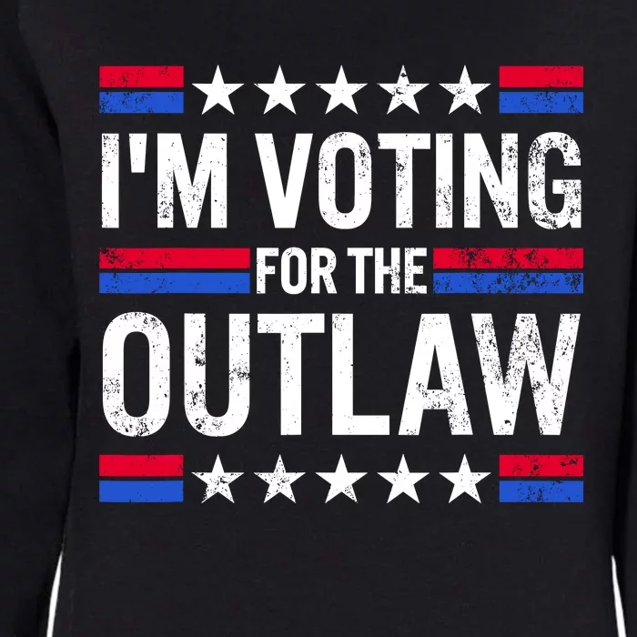 Im Voting For The Outlaw Funny Trump Maga 2024 Womens California Wash Sweatshirt