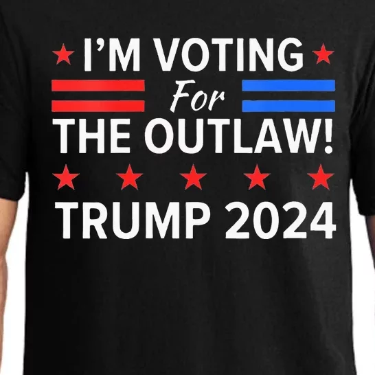 IM Voting For The Outlaw Pro Trump 2024 Election Pajama Set