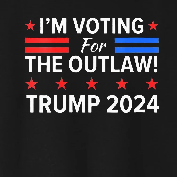 IM Voting For The Outlaw Pro Trump 2024 Election Women's Crop Top Tee