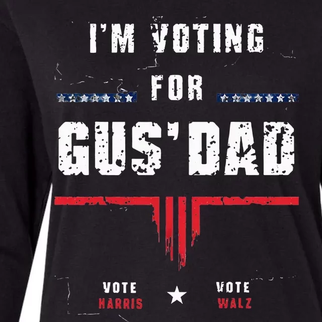 IM Voting For Gus Dad Harris Waltz Womens Cotton Relaxed Long Sleeve T-Shirt