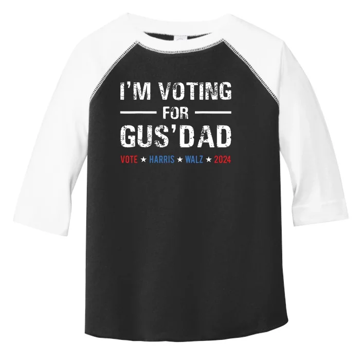 Im Voting For Gus Dad Vote Harris Walz 2024 Toddler Fine Jersey T-Shirt