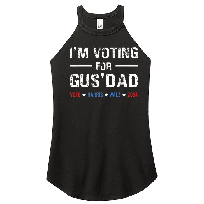 Im Voting For Gus Dad Vote Harris Walz 2024 Women’s Perfect Tri Rocker Tank