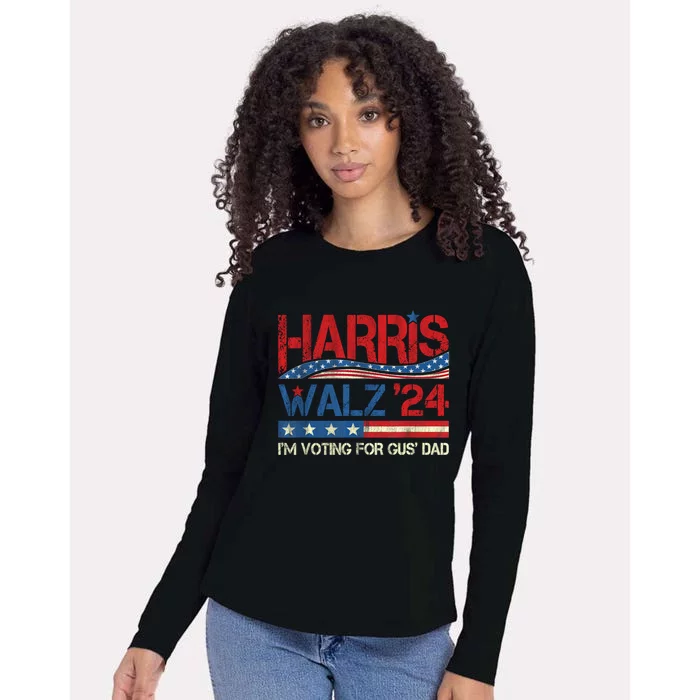 IM Voting For Gus Walz Dad Harris Walz 2024 Womens Cotton Relaxed Long Sleeve T-Shirt