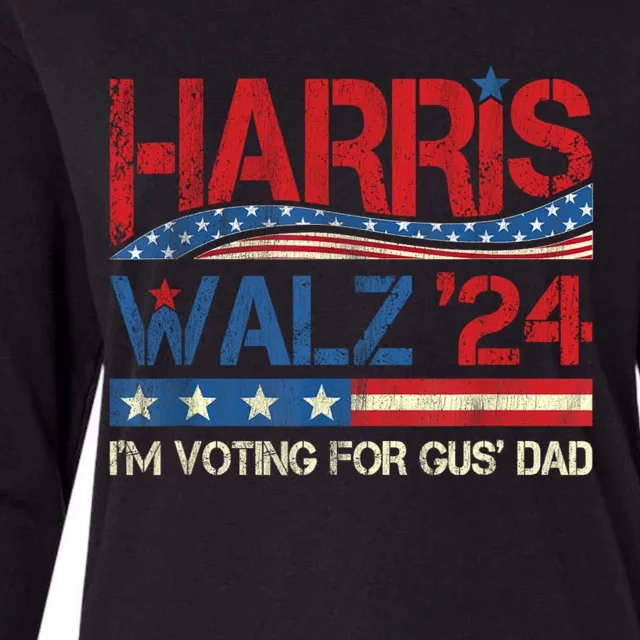 IM Voting For Gus Walz Dad Harris Walz 2024 Womens Cotton Relaxed Long Sleeve T-Shirt