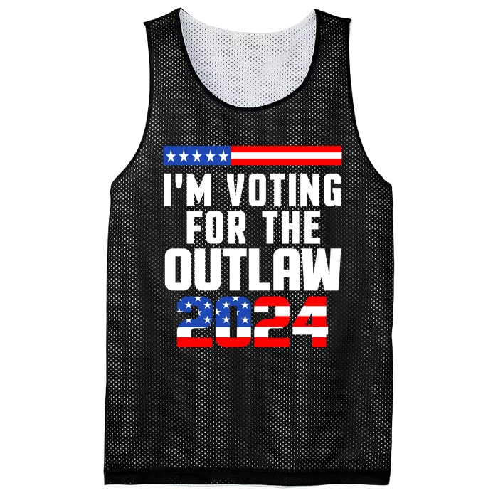 Im Voting For The Outlaw Trump 2024 Mesh Reversible Basketball Jersey Tank