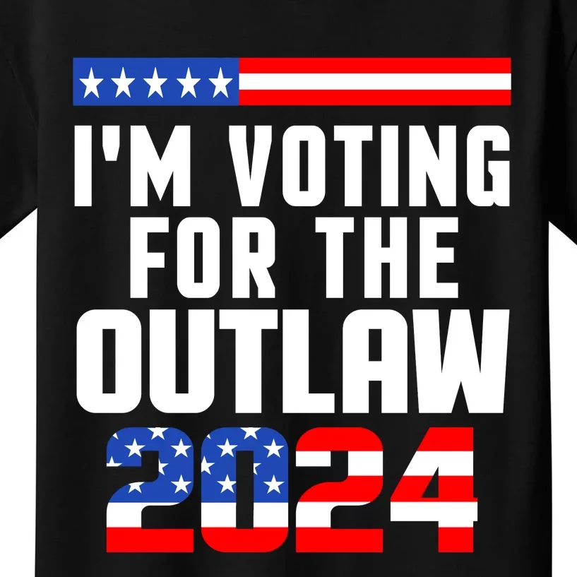 Im Voting For The Outlaw Trump 2024 Kids T-Shirt