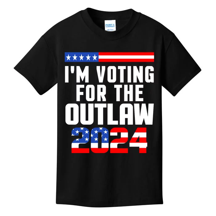 Im Voting For The Outlaw Trump 2024 Kids T-Shirt