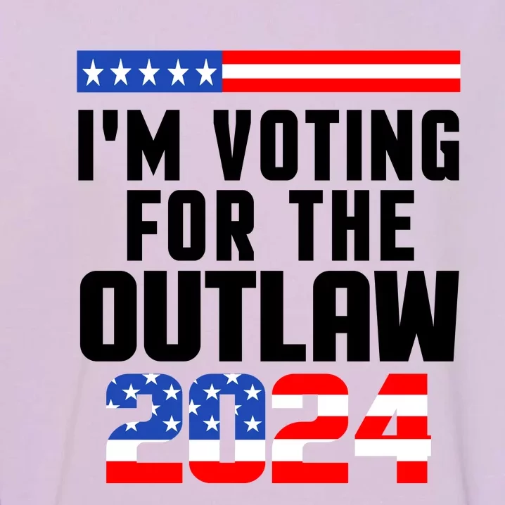 Im Voting For The Outlaw Trump 2024 Garment-Dyed Sweatshirt