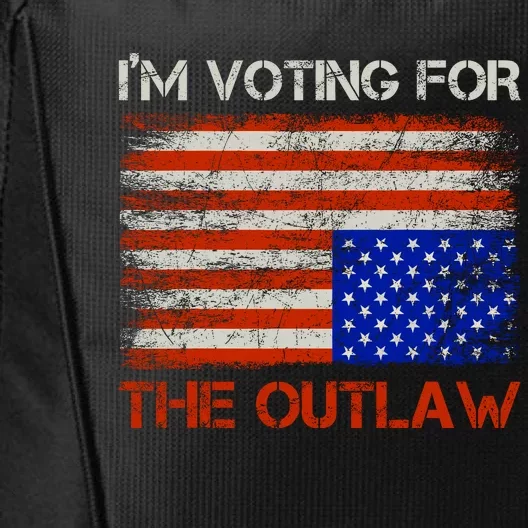 Im Voting For The Outlaw Funny Trump Maga 2024 City Backpack