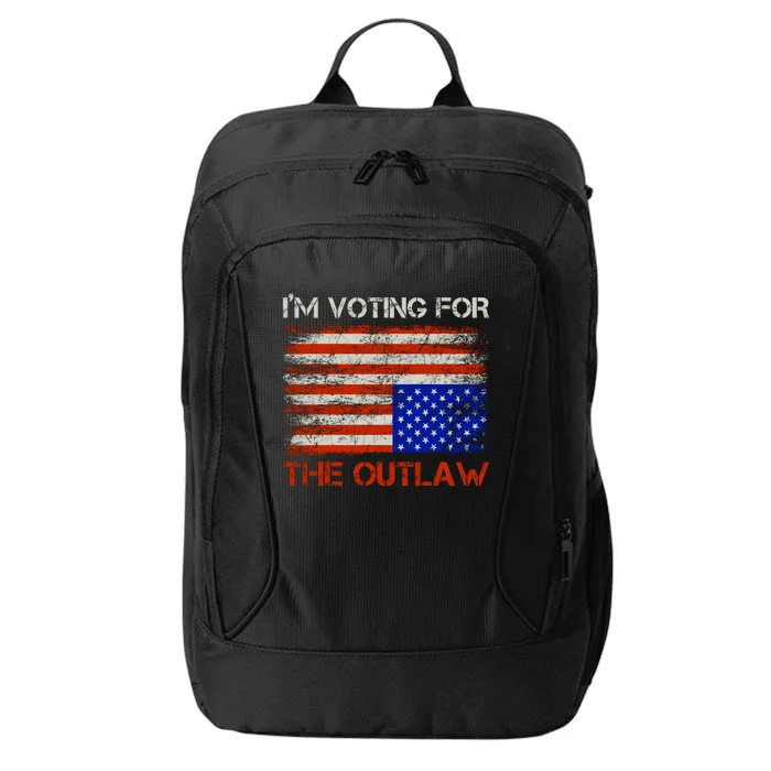 Im Voting For The Outlaw Funny Trump Maga 2024 City Backpack