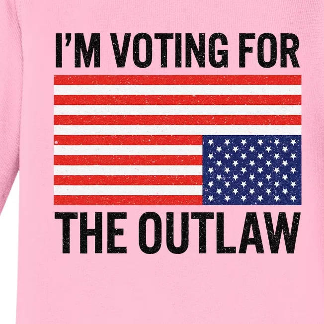 IM Voting For The Outlaw Baby Long Sleeve Bodysuit