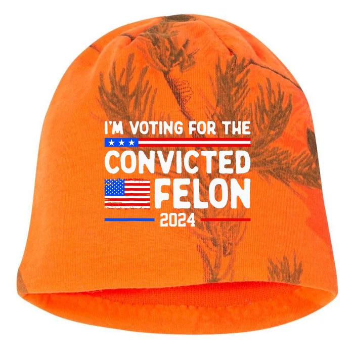 IM Voting For The Convicted Felon 2024 Kati - Camo Knit Beanie