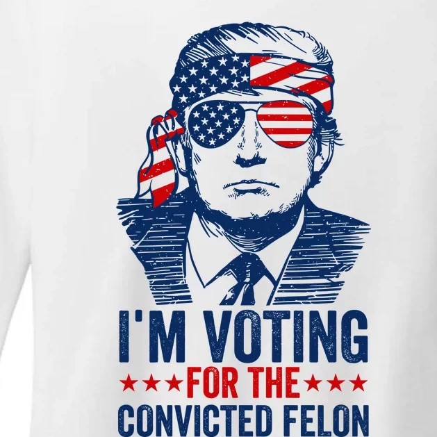 Im Voting For The Convicted Felon 2024 Womens CVC Long Sleeve Shirt