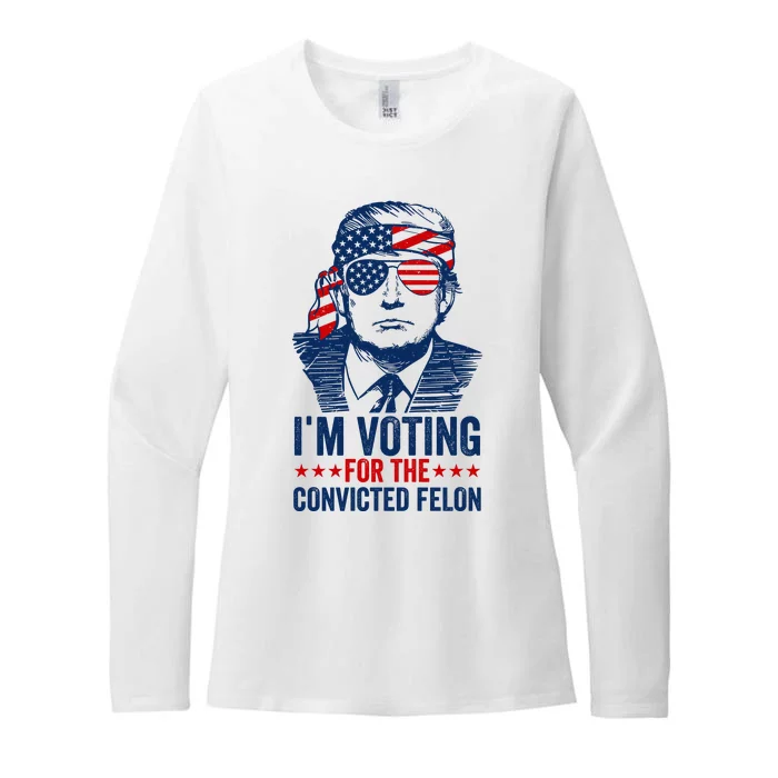 Im Voting For The Convicted Felon 2024 Womens CVC Long Sleeve Shirt