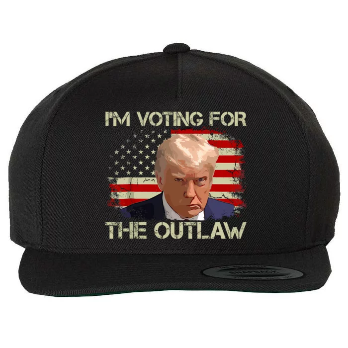 Im Voting For The Outlaw Funny Trump Maga 2024 Wool Snapback Cap