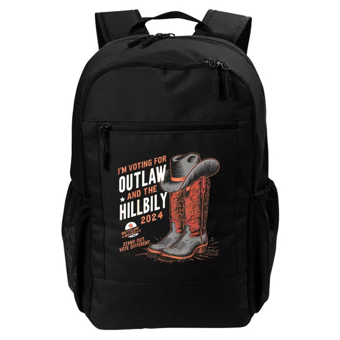 Im Voting For The Outlaw And The Hillbilly 2024 Retro Daily Commute Backpack