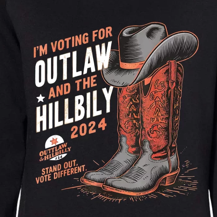 Im Voting For The Outlaw And The Hillbilly 2024 Retro Womens California Wash Sweatshirt