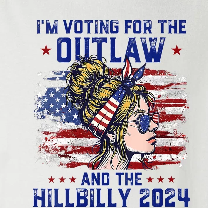 Im Voting For The Outlaw And The Hillbilly 2024 Us Flag Toddler Long Sleeve Shirt