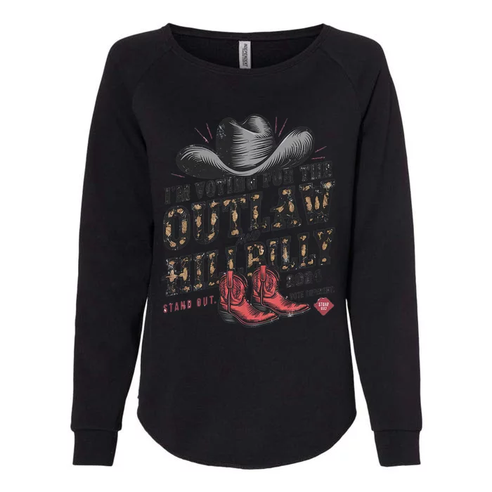 IM Voting For The Outlaw And The Hillbilly 2024 Retro Womens California Wash Sweatshirt