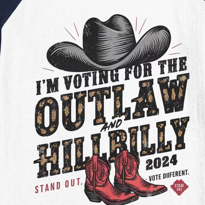 IM Voting For The Outlaw And The Hillbilly 2024 Retro Baseball Sleeve Shirt