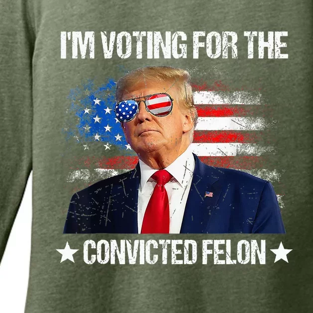 IM Voting For The Convicted Felon Womens CVC Long Sleeve Shirt