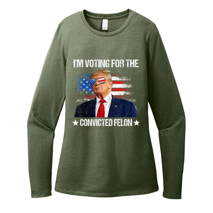 IM Voting For The Convicted Felon Womens CVC Long Sleeve Shirt