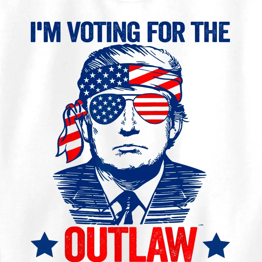 Im Voting For The Outlaw Funny Trump Maga 2024 Kids Sweatshirt